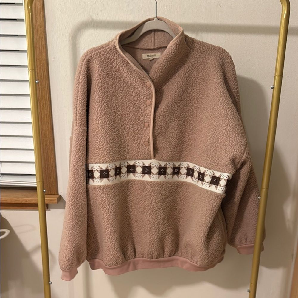 Madewell Sherpa Pullover, size L
